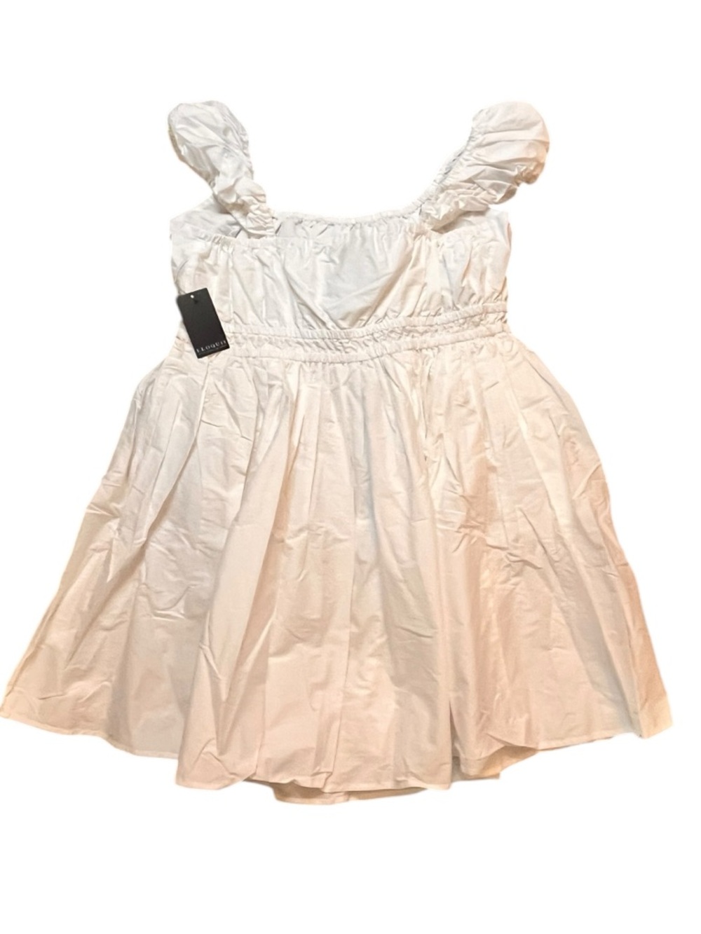 Eloquii Women's Plus Size 18 Square Neck Poplin Flare Mini Dress Short Sleeve - Picture 9 of 10